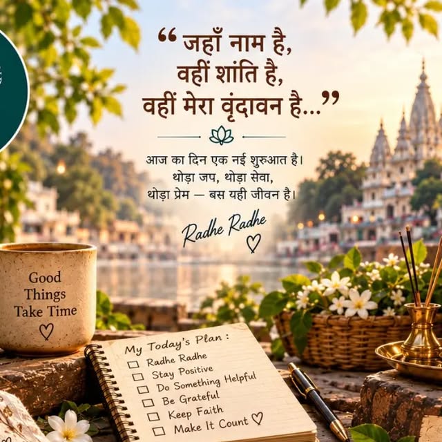 जहाँ नाम है, वहीं शांति है… वहीं मेरा वृंदावन है।